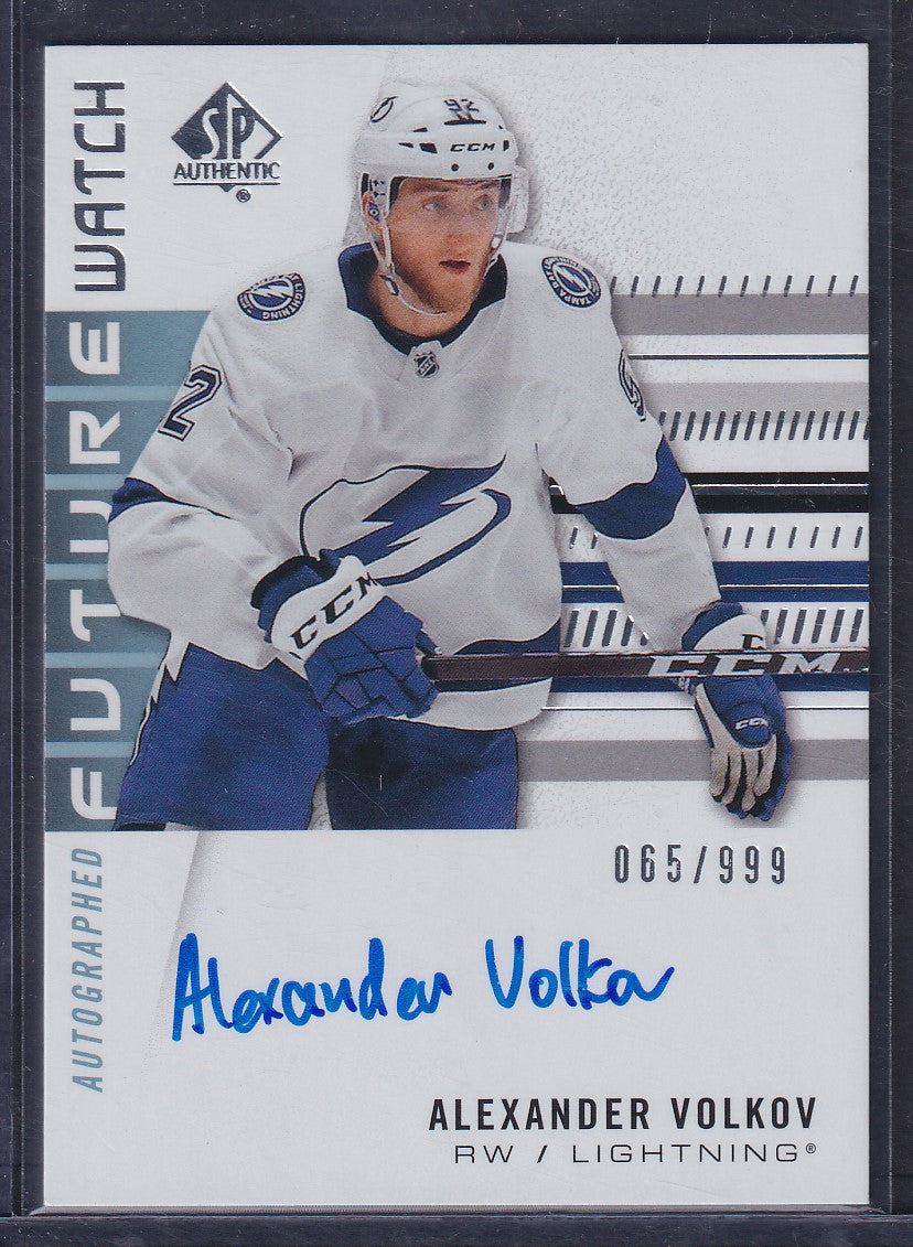 ALEXANDER VOLKOV - 2019 SP Authentic Future Watch Auto #221, /999