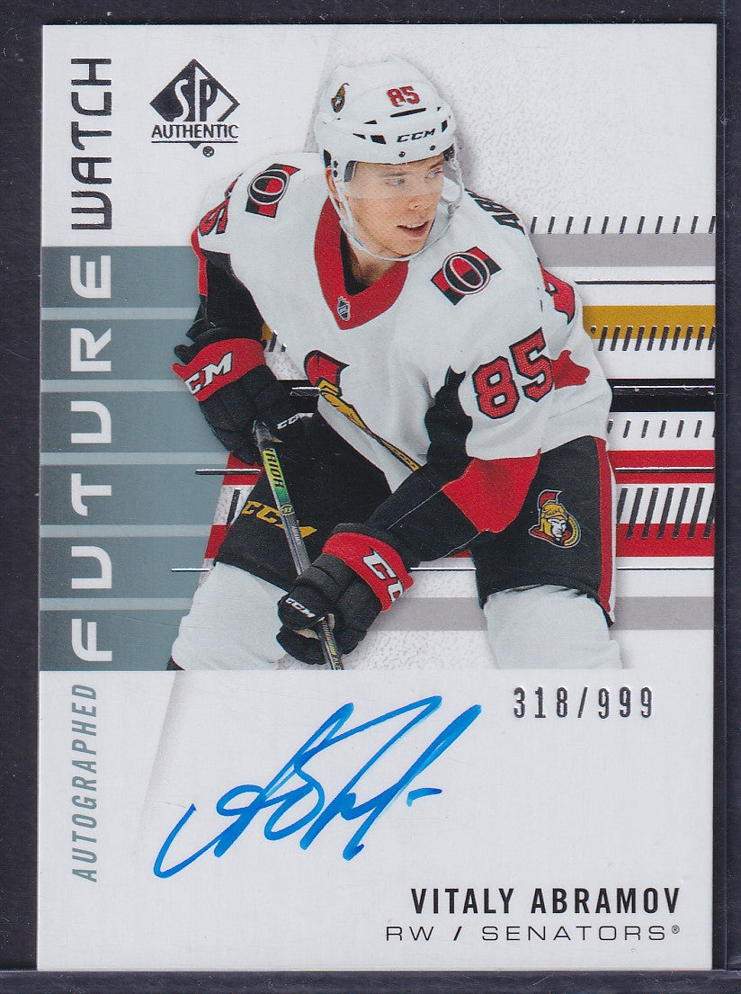 VITALY ABRAMOV - 2019 SP Authentic Future Watch Auto #180, /999