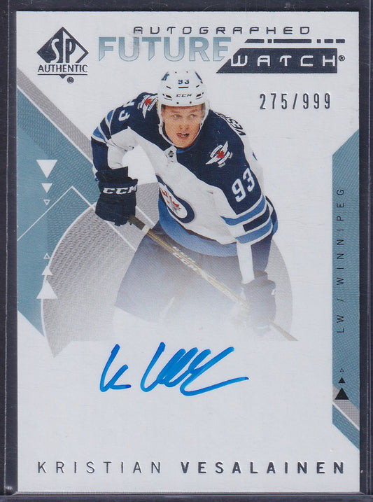 KRISTIAN VESALAINEN - 2018 SP Authentic Future Watch Auto #192, /999