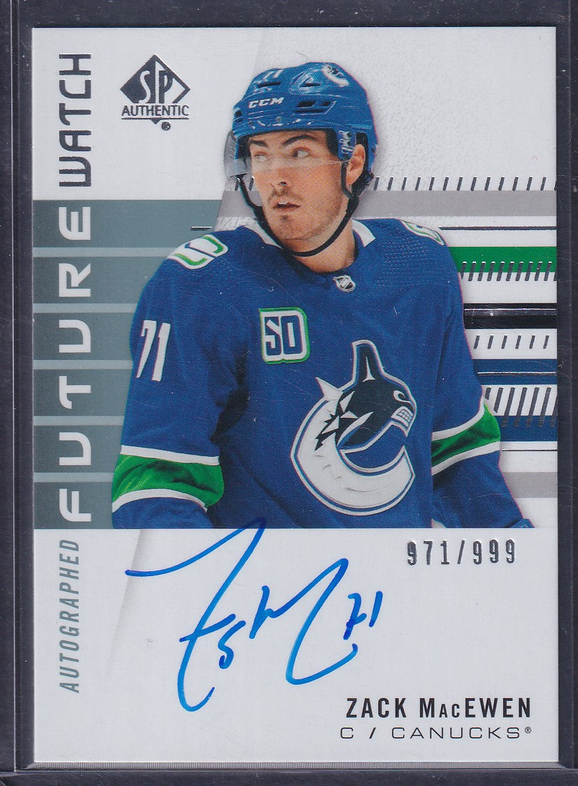 ZACK MACEWEN - 2019 SP Authentic Future Watch Auto #170, /999