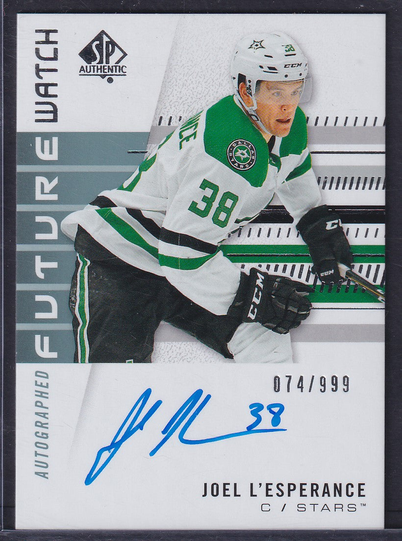 JOEL L'ESPERANCE - 2019 SP Authentic Future Watch Auto #178, /999