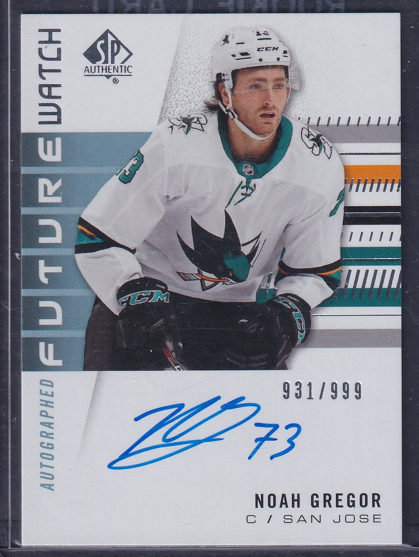 NOAH GREGOR - 2019 SP Authentic Future Watch Auto #239, /999