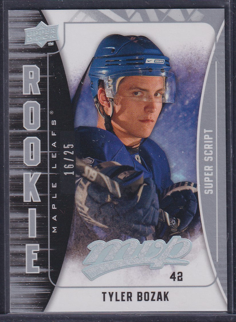 TYLER BOZAK - 2009 Upper Deck MVP Rookie Super Script #394, /25
