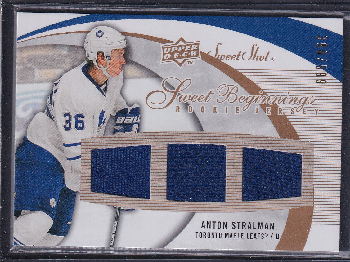 ANTON STRALMAN - 2007 Upper Deck Sweet Shot Sweet Beginnings Patches #158, /599