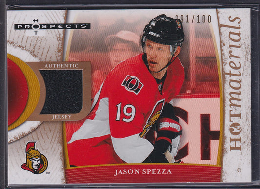 JASON SPEZZA - 2007 Fleer Hot Prospects Hot Materials Patch #HM-SP, /100