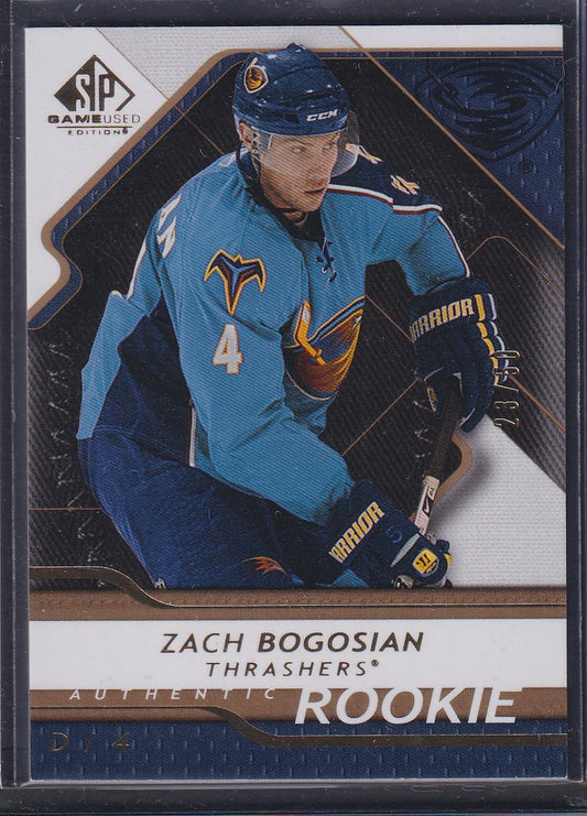 ZACH BOGOSIAN - 2008 SP Game Used Authentic Rookie #197, /50