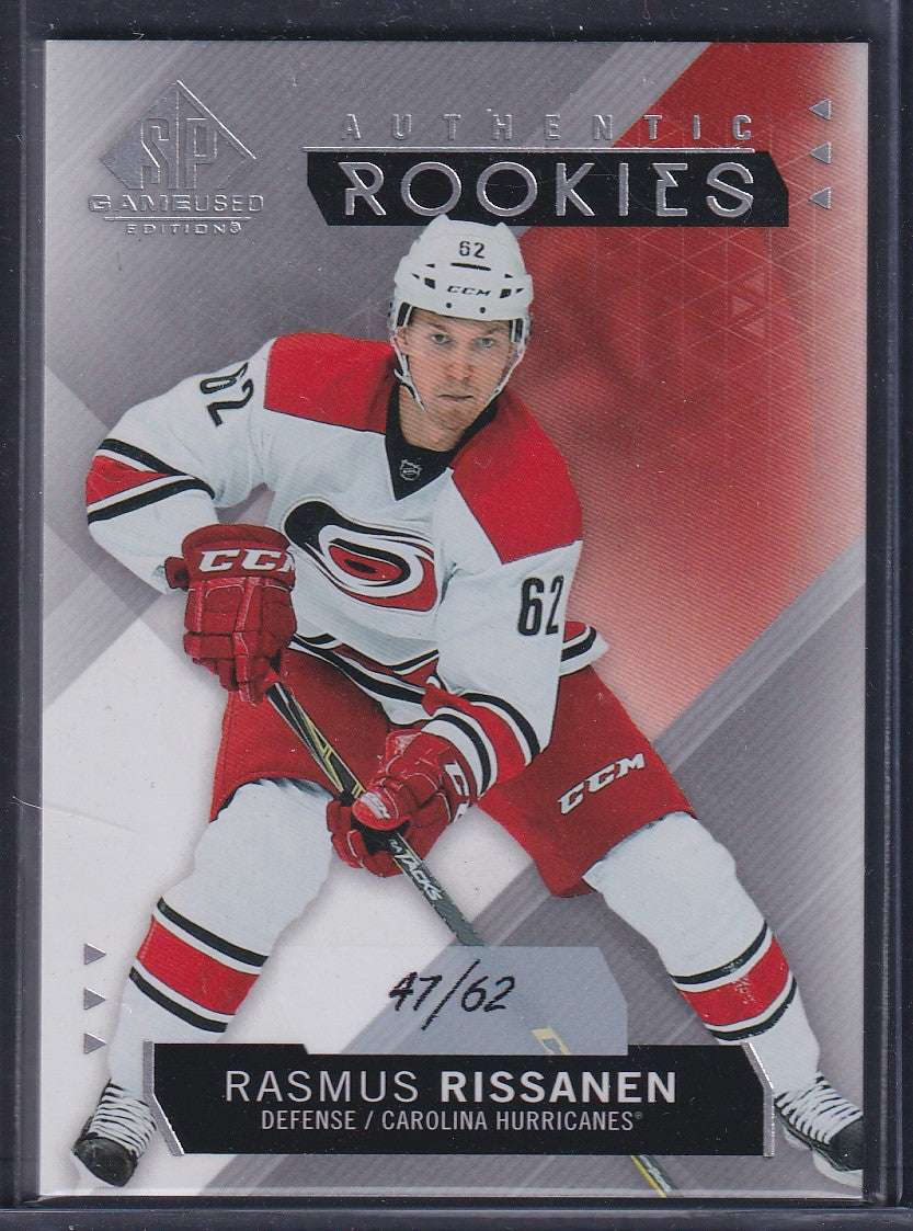 RASMUS RISSANEN - 2015 SP Game Used Authentic Rookies #101, /62
