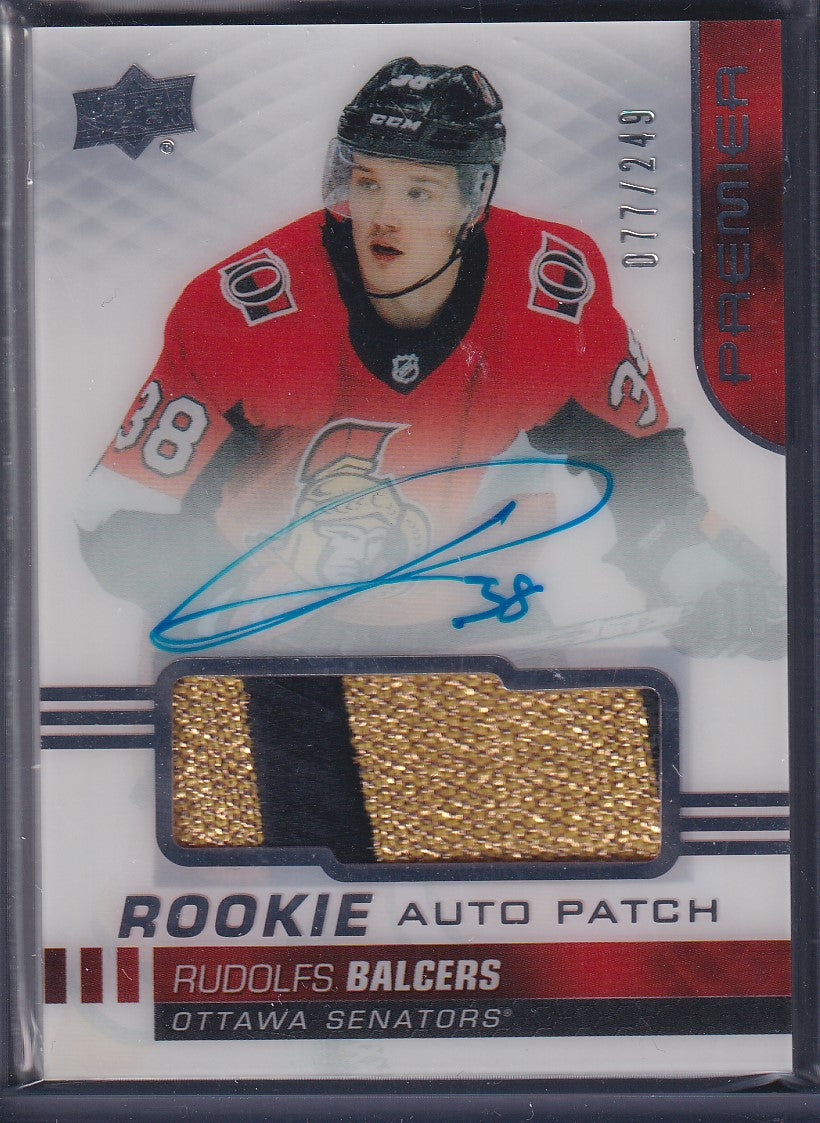 RUDOLFS BALCERS - 2019 Upper Deck Premier Rookie Auto Patch #AR-RB, /249