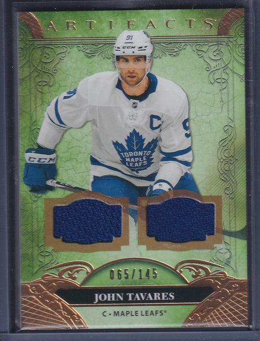 JOHN TAVARES - 2020 Upper Deck Artifacts Dual Patch #118, /145