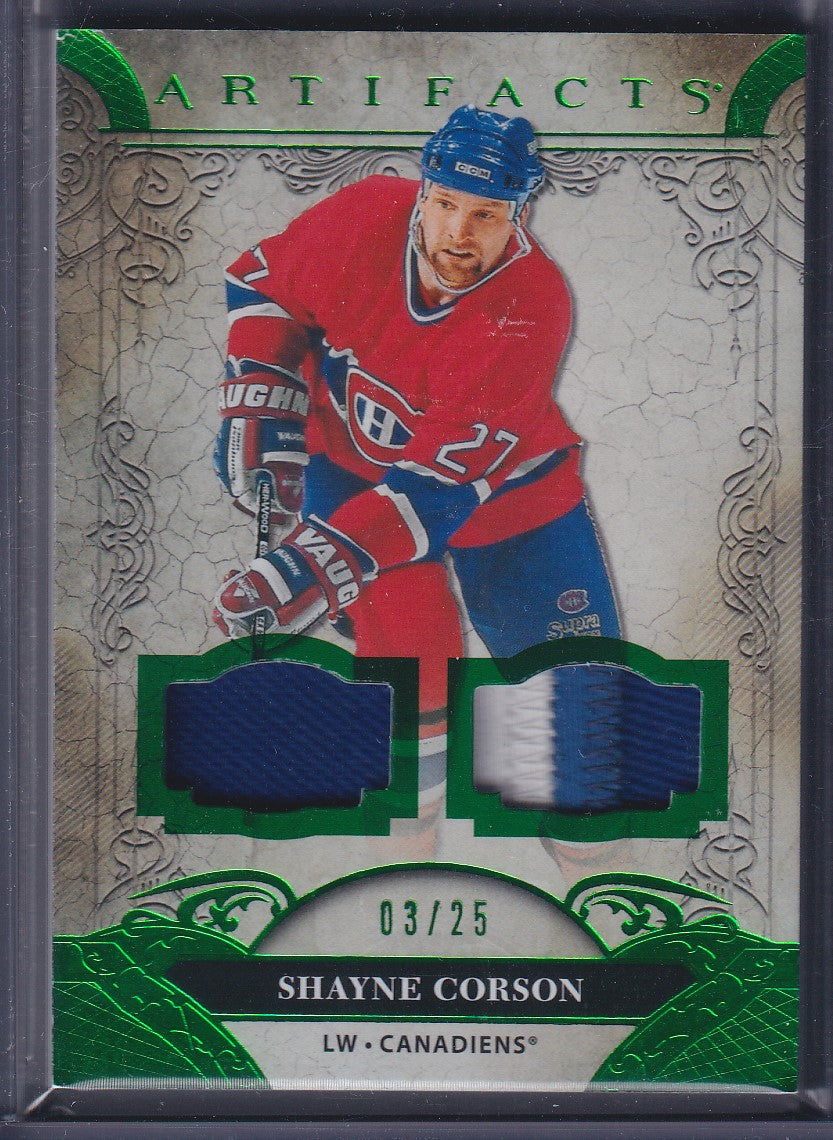SHAYNE CORSON - 2020 Upper Deck Artifacts Dual Patch #150, /25