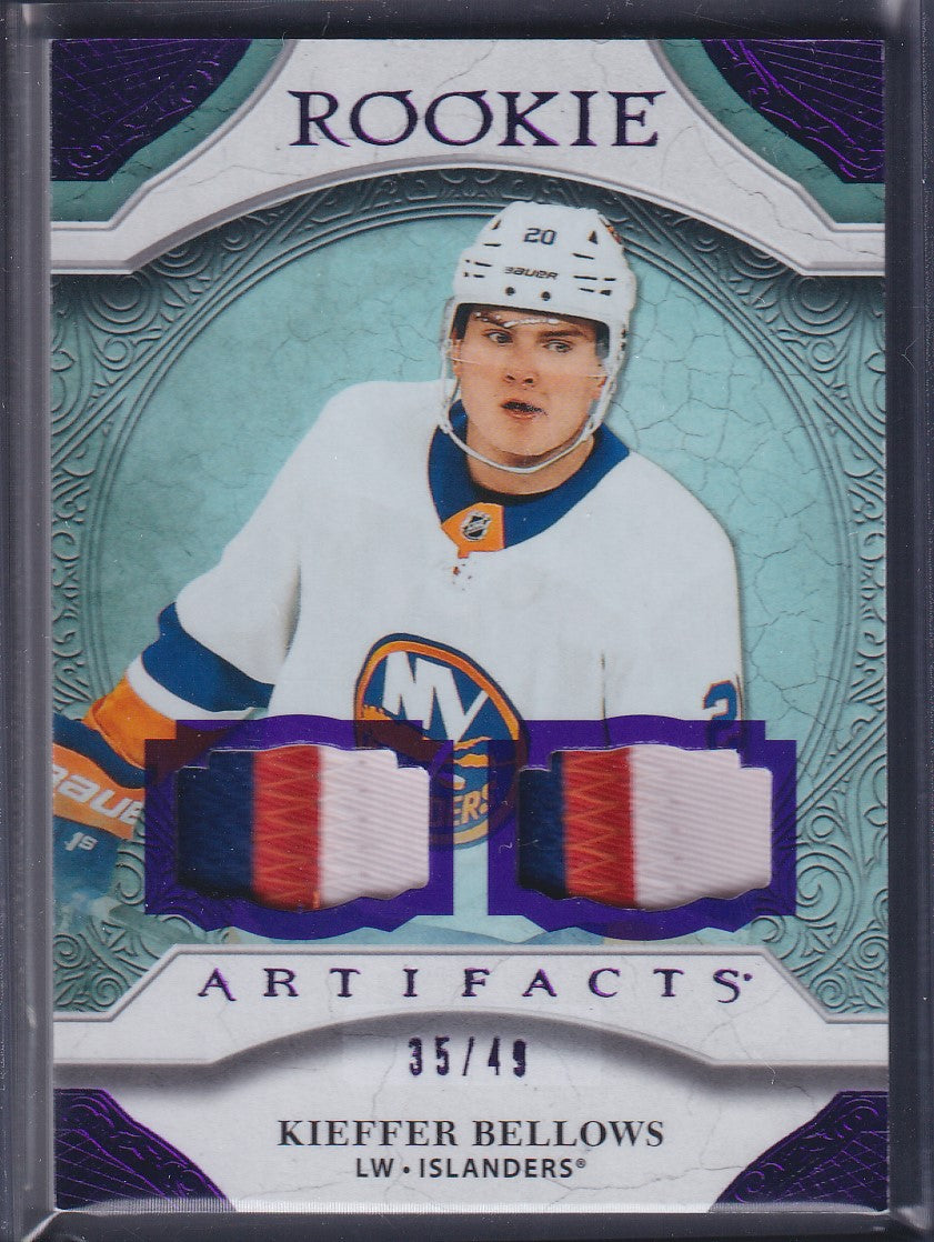 KIEFFER BELLOWS - 2020 Upper Deck Artifacts Rookie Dual Patch #163, /49