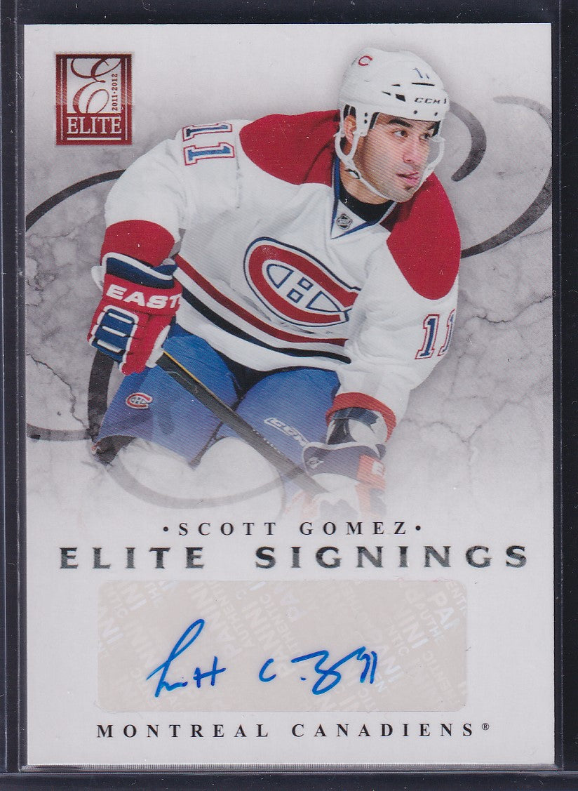 SCOTT GOMEZ - 2011 Panini Elite Signings Auto #24
