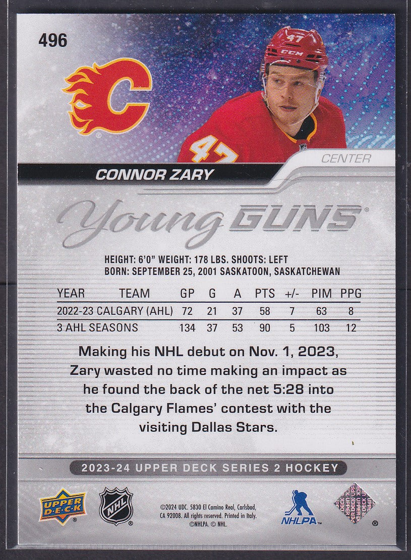CONNOR ZARY - 2023 Upper Deck Young Guns DELUXE #496, /250