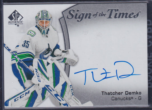 THATCHER DEMKO - 2021 SP Authentic Sign of the Times Auto #SOTT-TD