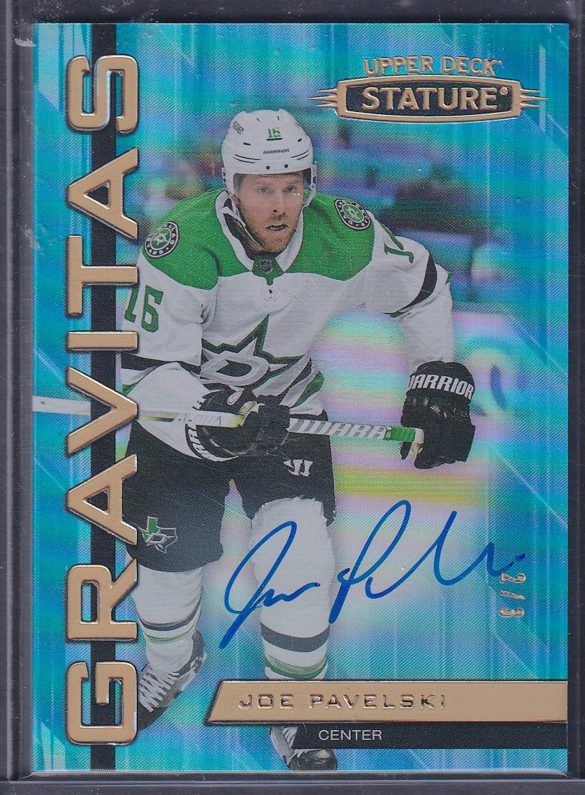JOE PAVELSKI - 2021 Upper Deck Stature Gravitas Auto #G-7, /3