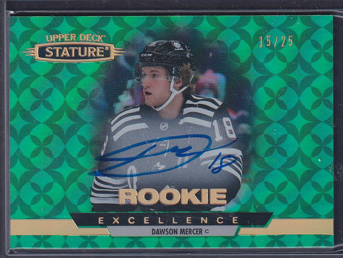 DAWSON MERCER - 2021 Upper Deck Stature Rookie Excellence Auto #RE-17, /25
