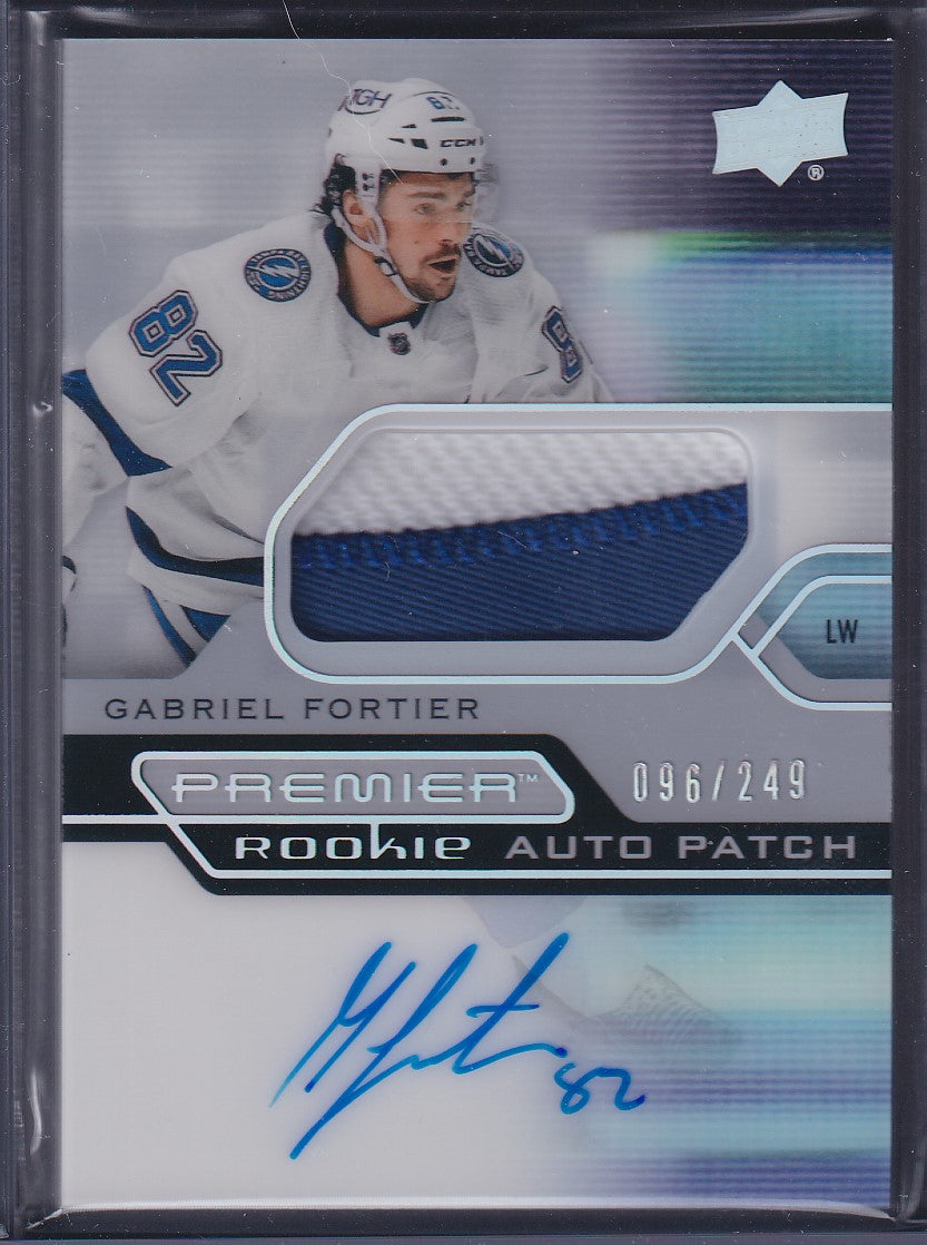 GABRIEL FORTIER - 2021 Upper Deck Premier Rookie Auto Patch #AR-GF, /249