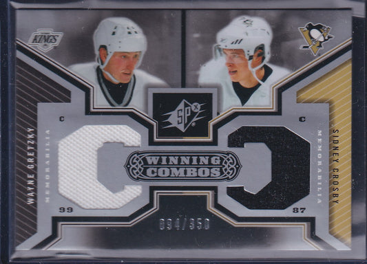 GRETZKY / CROSBY - 2005 SPx Winning Combos Dual Patch (Crosby RC) #WC-GC, /350