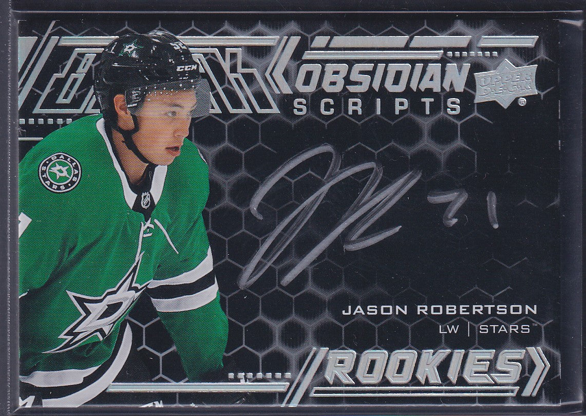 JASON ROBERTSON - 2020 Upper Deck Black Obsidian Scripts Auto #ORS-JR