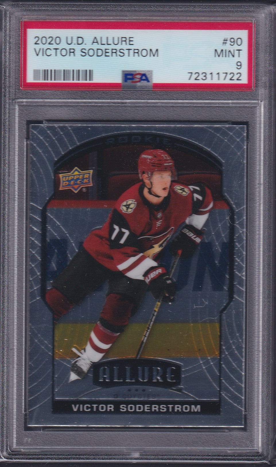 VICTOR SODERSTROM - 2020 Upper Deck Allure Rookie #90, PSA 9
