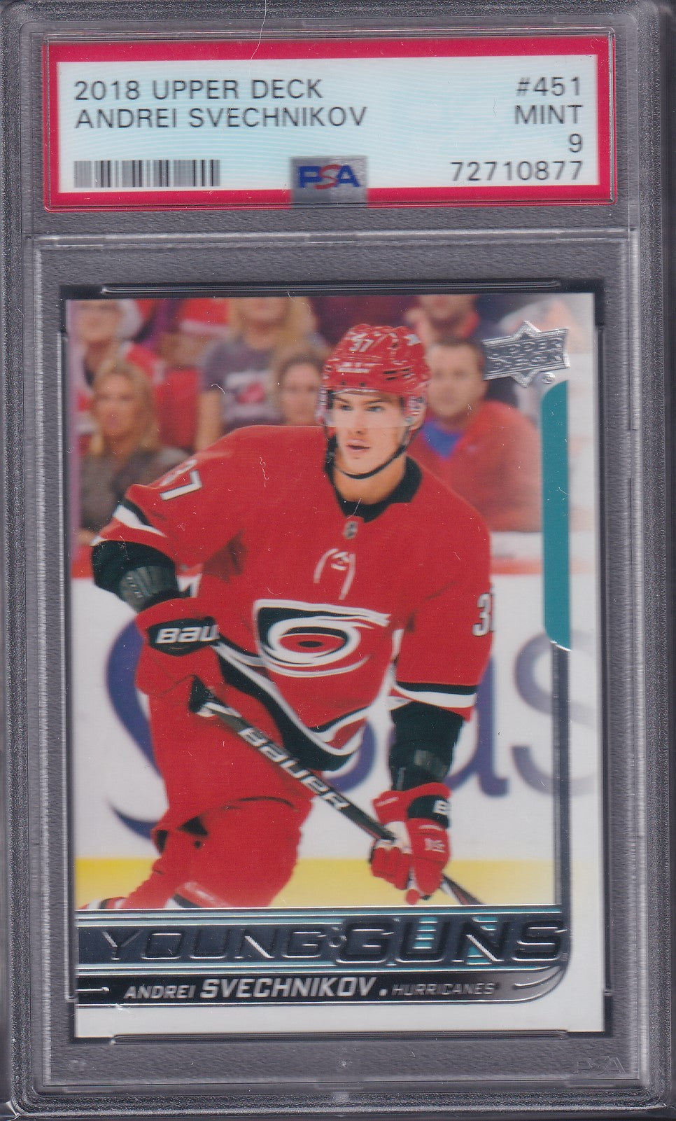 ANDREI SVECHNIKOV - 2018 Upper Deck Young Guns #451, PSA 9