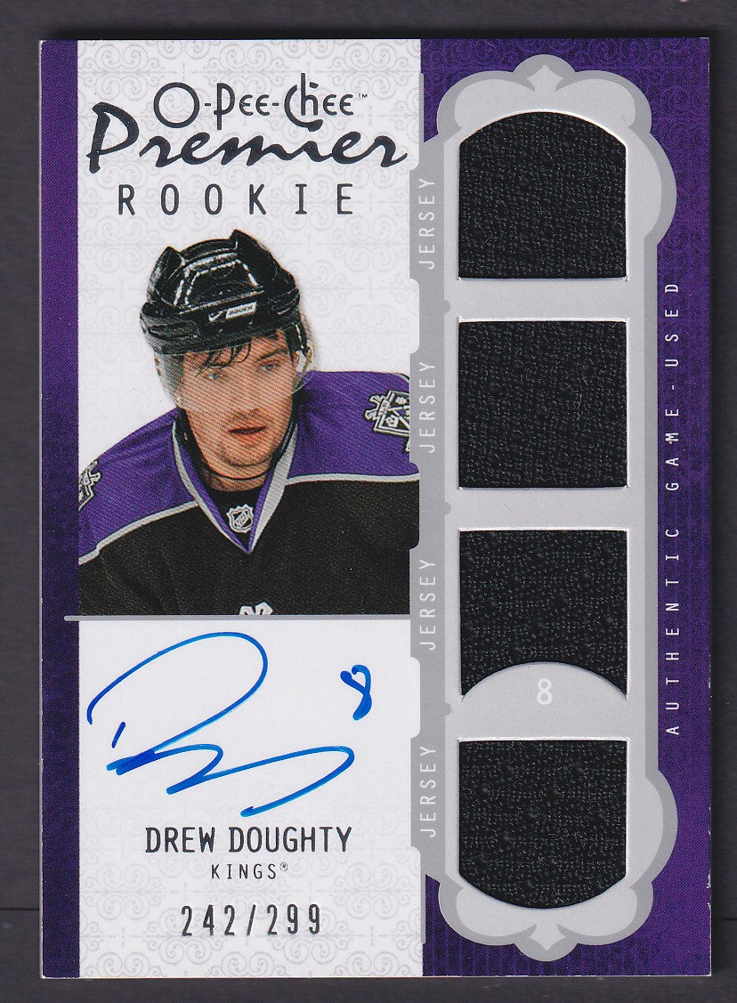DREW DOUGHTY - 2008 O-Pee-Chee Premier Rookie Auto Patch #59, /299
