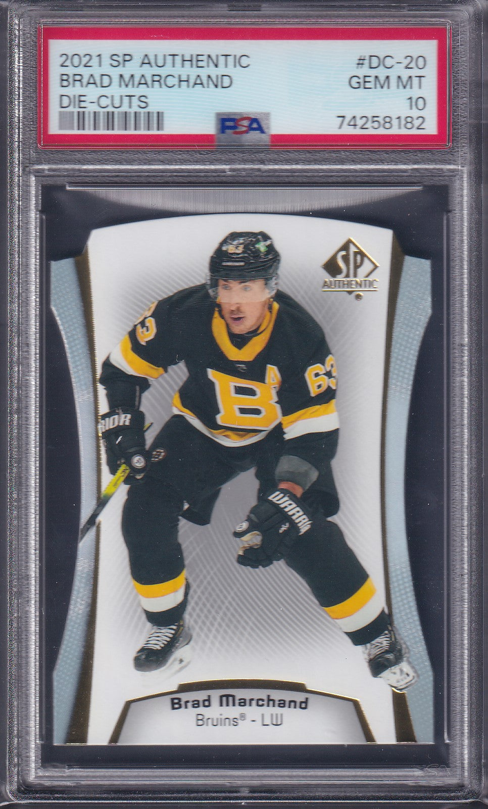 BRAD MARCHAND - 2021 SP Authentic Die-Cuts #DC-20, PSA 10