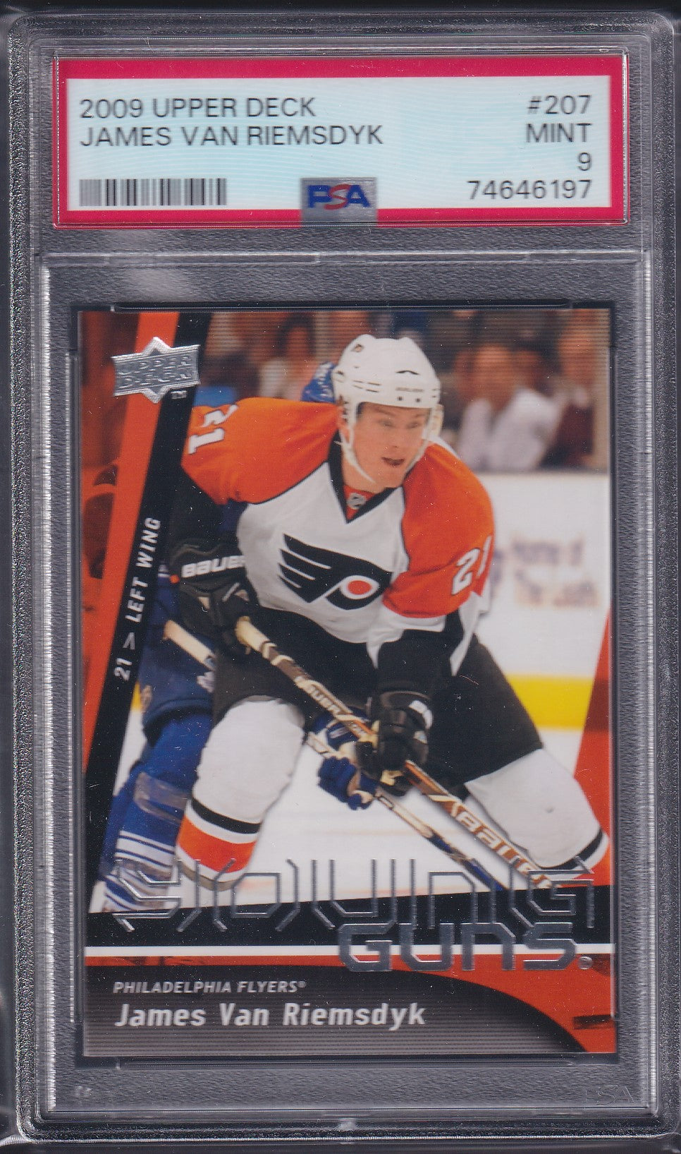 JAMES VAN RIEMSDYK - 2009 Upper Deck Young Guns #207, PSA 9
