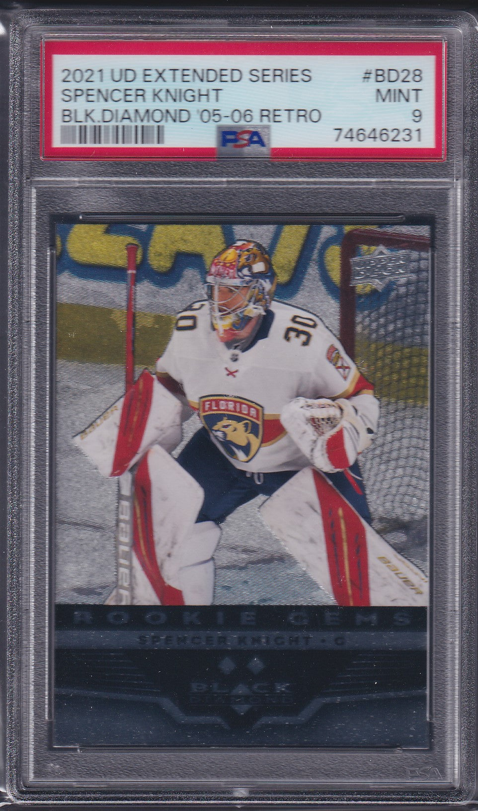 SPENCER KNIGHT - 2021 UD Black Diamond Rookie Gems Retro #BD28, PSA 9