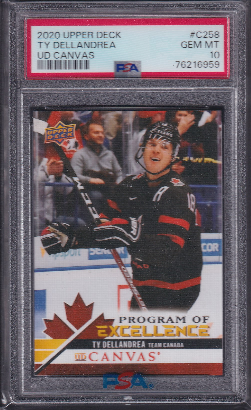 TY DELLANDREA - 2020 Upper Deck Program of Excellence Canvas #C258, PSA 10