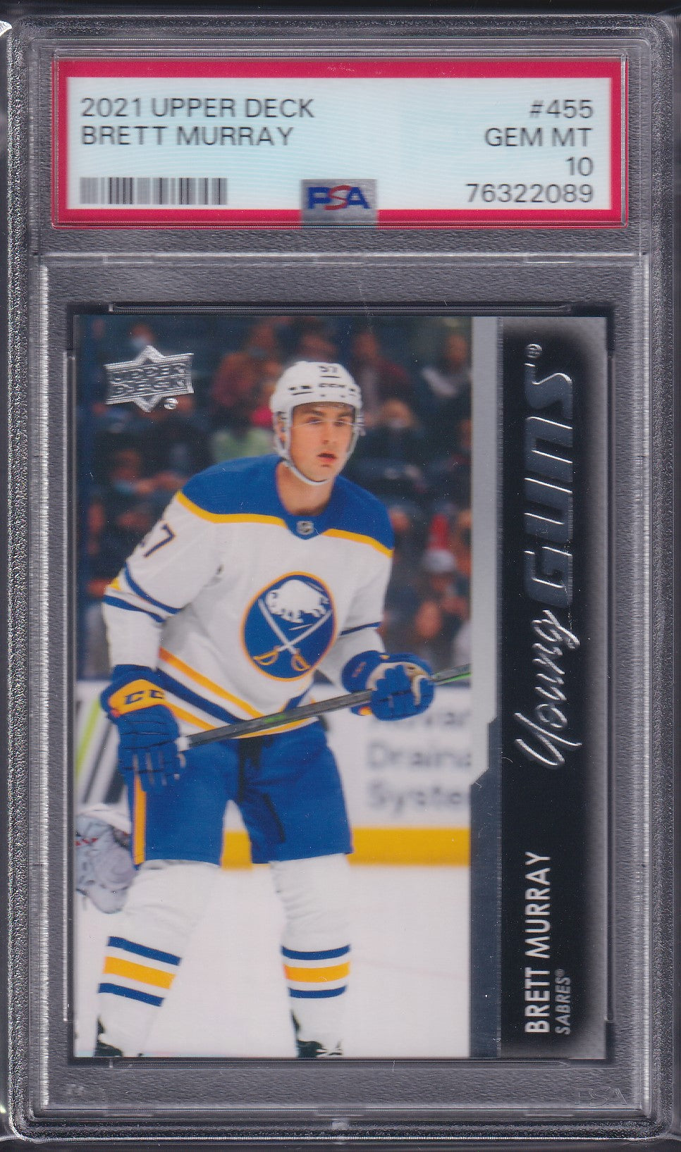 BRETT MURRAY - 2021 Upper Deck Young Guns #455, PSA 10