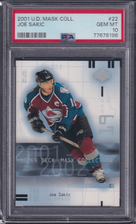 JOE SAKIC - 2001 Upper Deck Mask Collection #22, PSA 10
