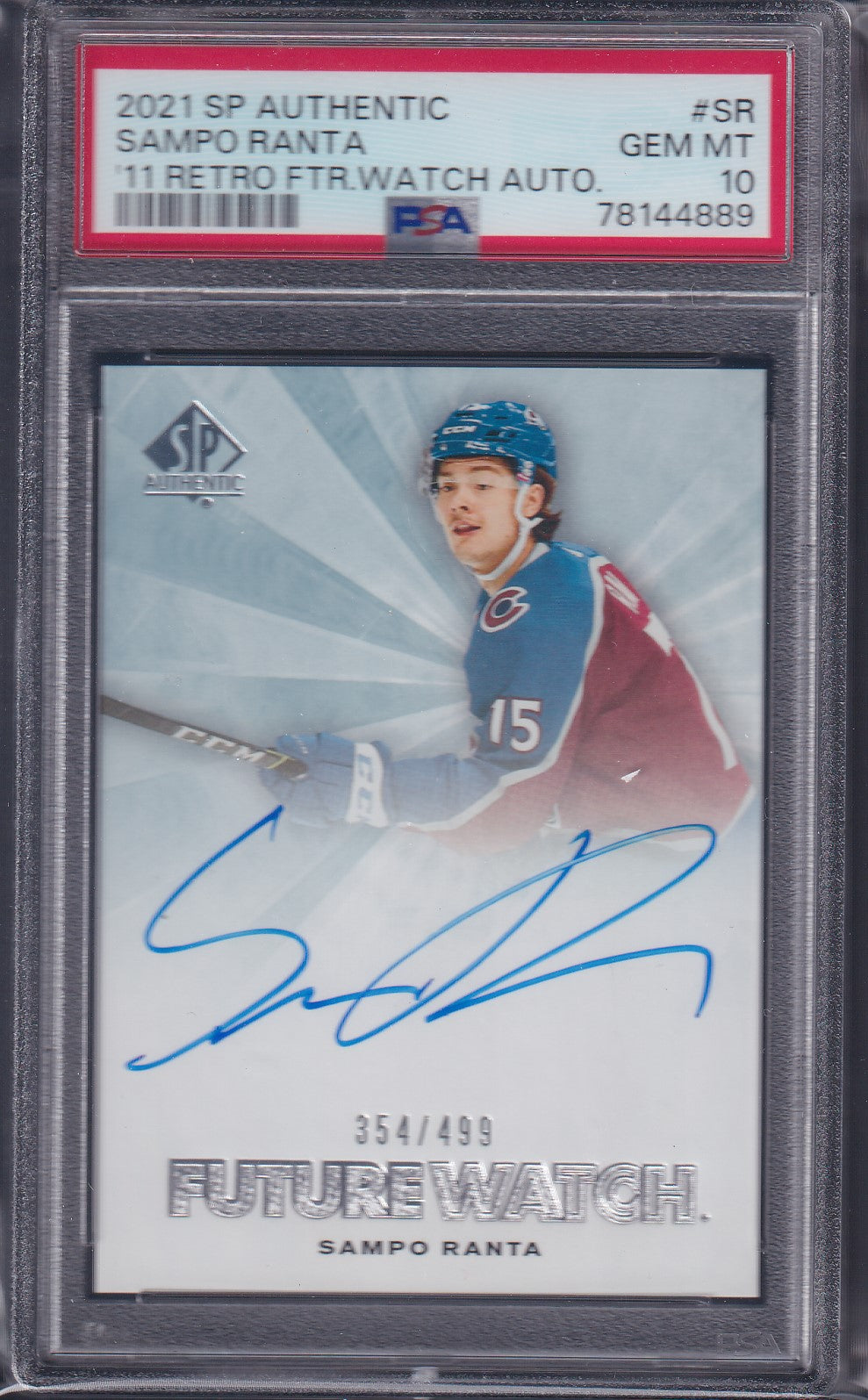 SAMPO RANTA - 2021 SP Authentic Future Watch Auto Retro #SR, PSA 10, /499