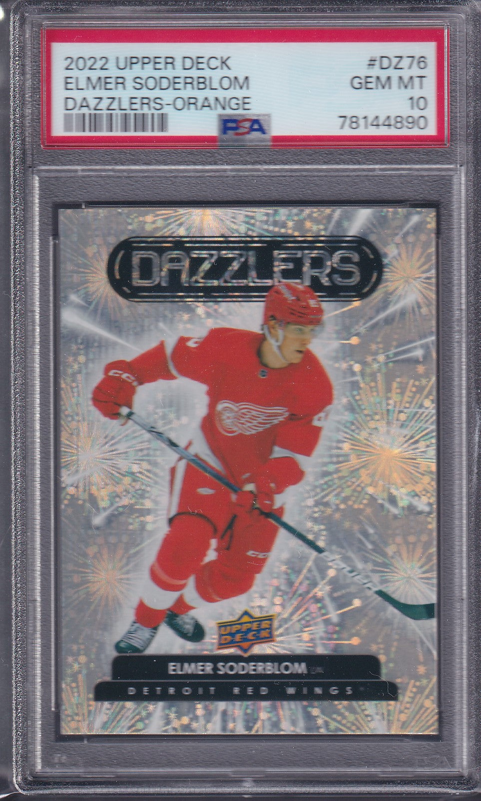 ELMER SODERBLOM - 2022 Upper Deck Dazzlers - Orange #DZ76, PSA 10