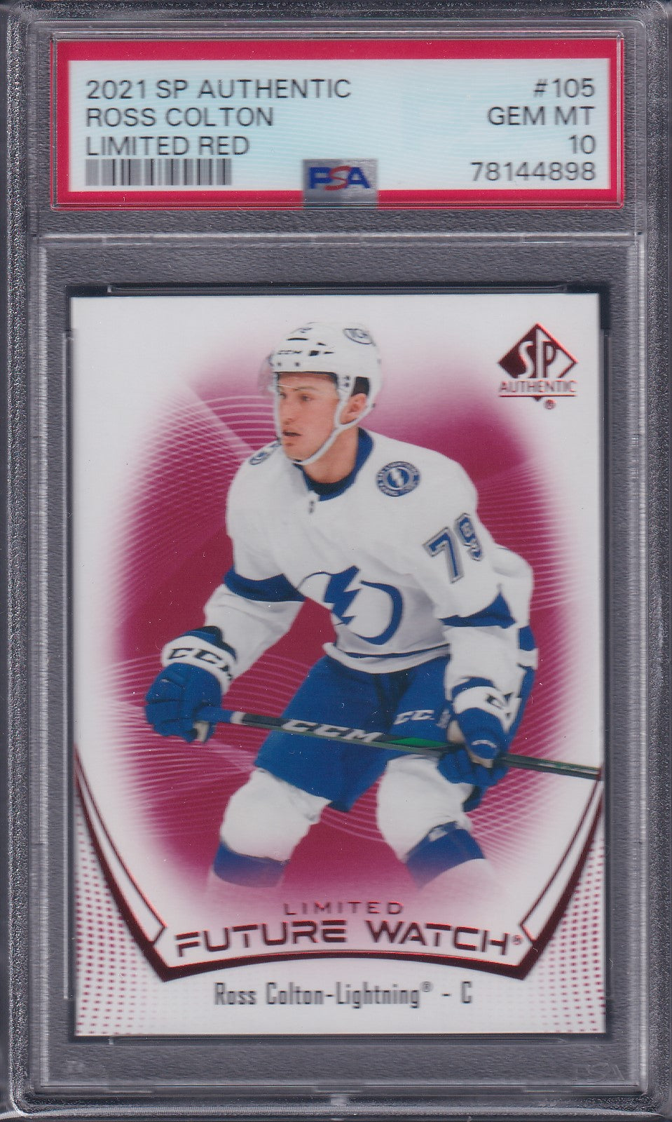 ROSS COLTON - 2021 SP Authentic Future Watch Limited Red #105, PSA 10