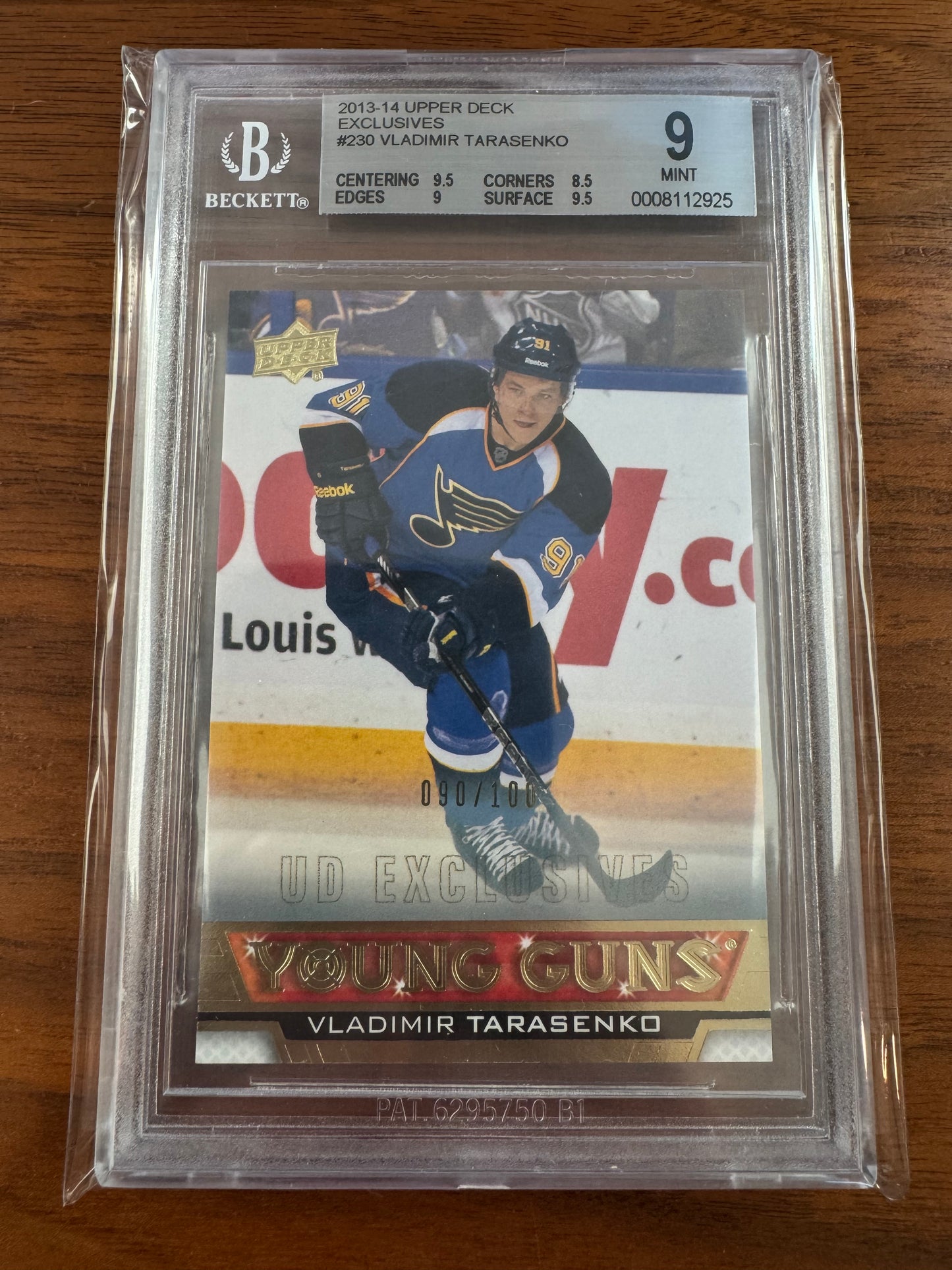VLADIMIR TARASENKO - 2013 Upper Deck Young Guns EXCLUSIVES #230, /100 BGS 9