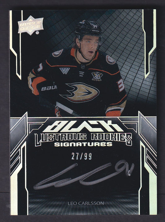 LEO CARLSSON - 2023 Upper Deck Black Lustrous Rookies Auto #LRA-CA, /99