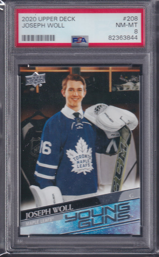 JOSEPH WOLL - 2020 Upper Deck Young Guns #208, PSA 8