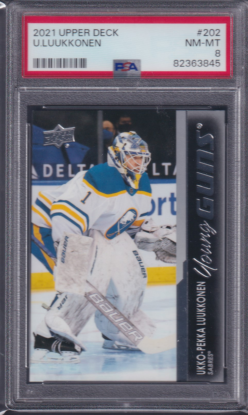 UKKO-PEKKA LUUKKONEN - 2021 Upper Deck Young Guns #202, PSA 8