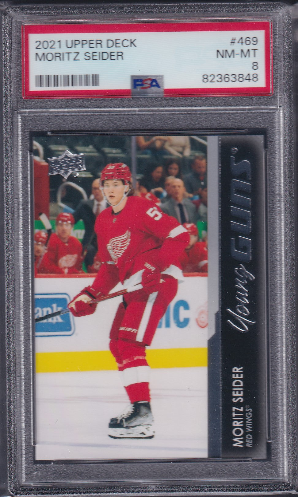 MORITZ SEIDER - 2021 Upper Deck Young Guns #469, PSA 8