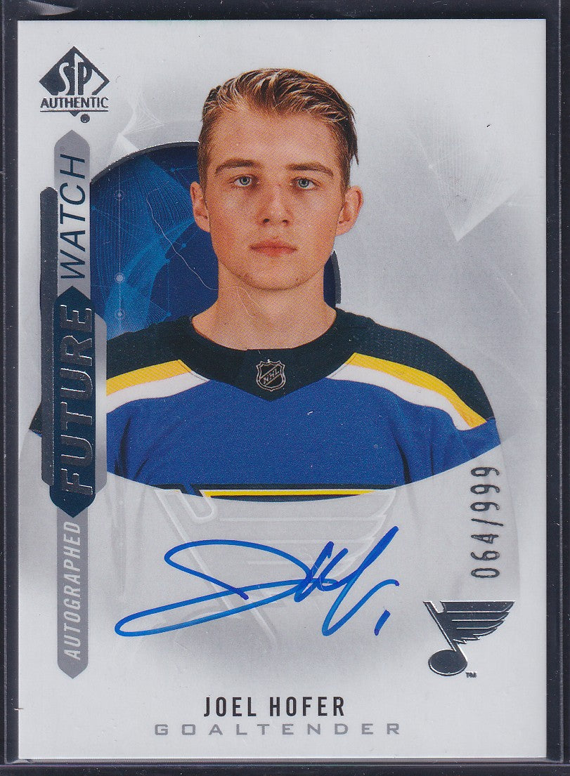 JOEL HOFER - 2020 SP Authentic Future Watch Auto #231, /999