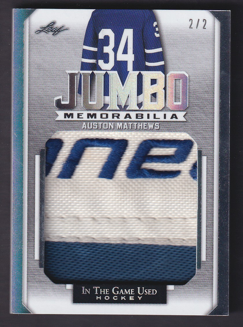 AUSTON MATTHEWS - 2023 Leaf Jumbo Memorabilia ITG Used #JM-4, /2