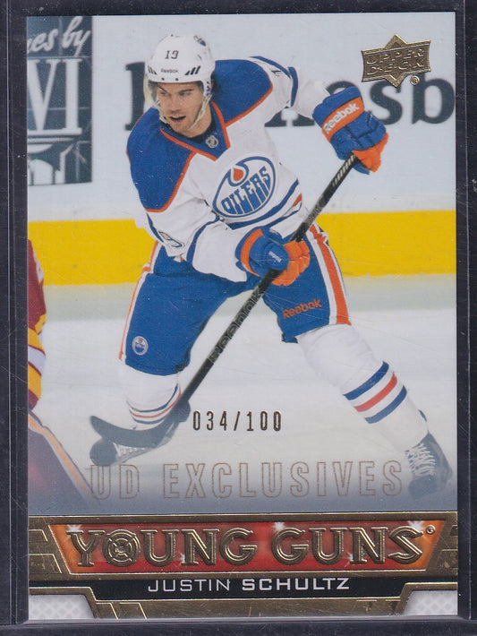JUSTIN SCHULTZ - 2013 Upper Deck Young Guns EXCLUSIVES #240, /100