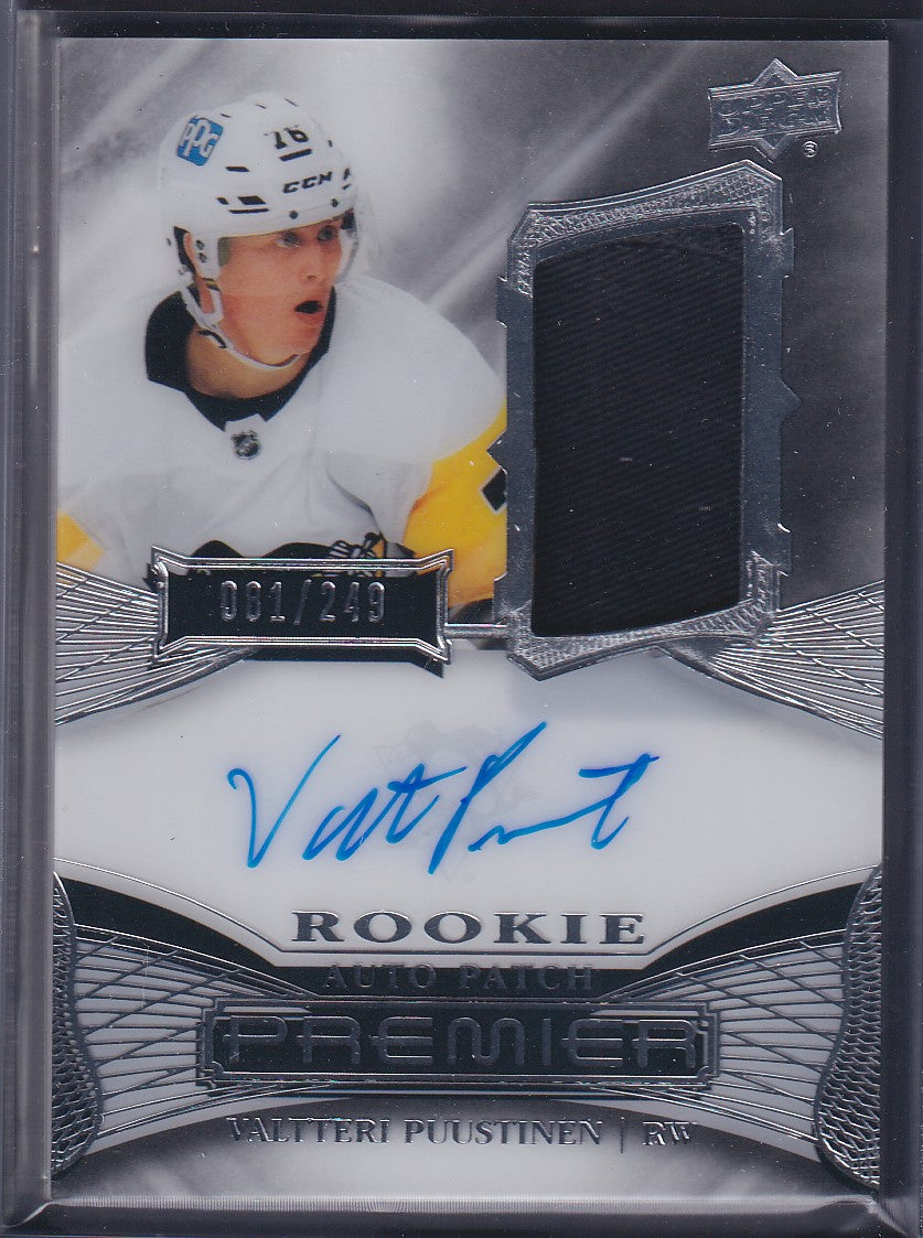 VALTTERI PUUSTINEN - 2022 Upper Deck Premier Rookie Auto Patch #AR-VP, /249
