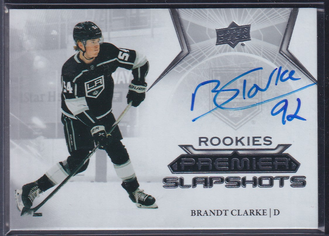 BRANDT CLARKE - 2022 Upper Deck Premier Rookies Slapshots Auto #PSAR-BC