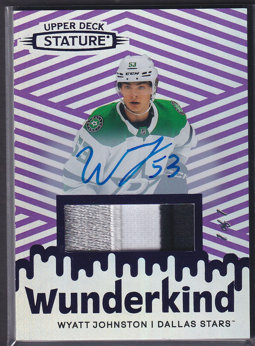 WYATT JOHNSTON - 2022 Upper Deck Stature Wunderkind Rookie Auto Patch #W-50, 1/1