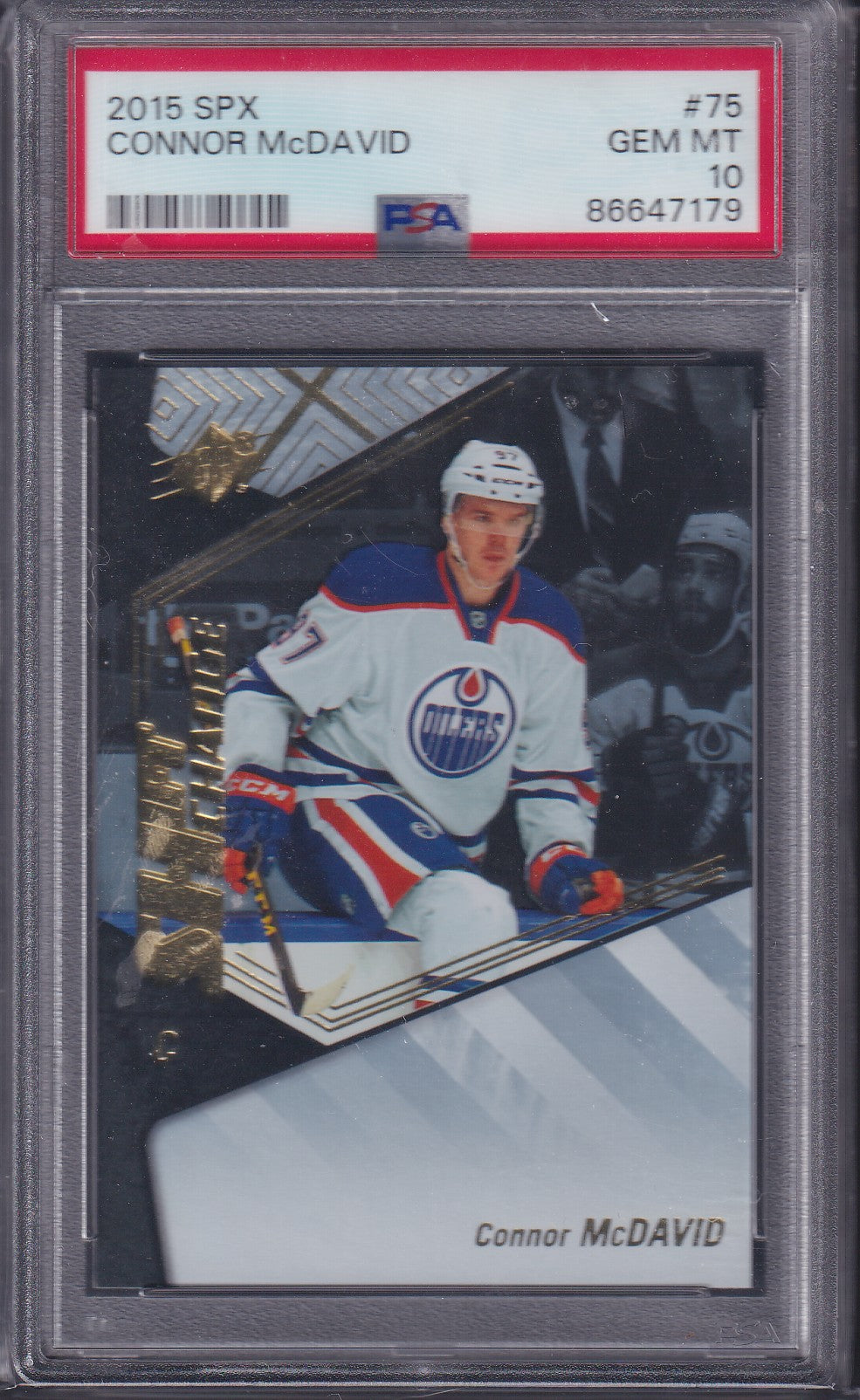 CONNOR MCDAVID - 2015 Upper Deck SPx Shift Change Rookie #75, PSA 10