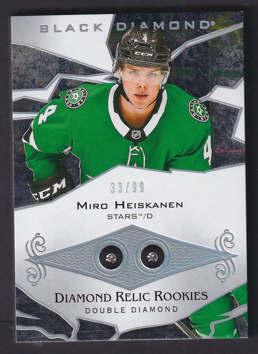 MIRO HEISKANEN - 2018 Black Diamond Relic Rookies #BDR-MH, /99