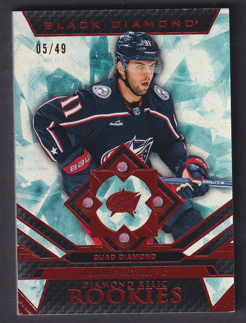 ADAM FANTILLI - 2023 UD Black Diamond Rookies QUAD Diamond #BDR-AF, /49