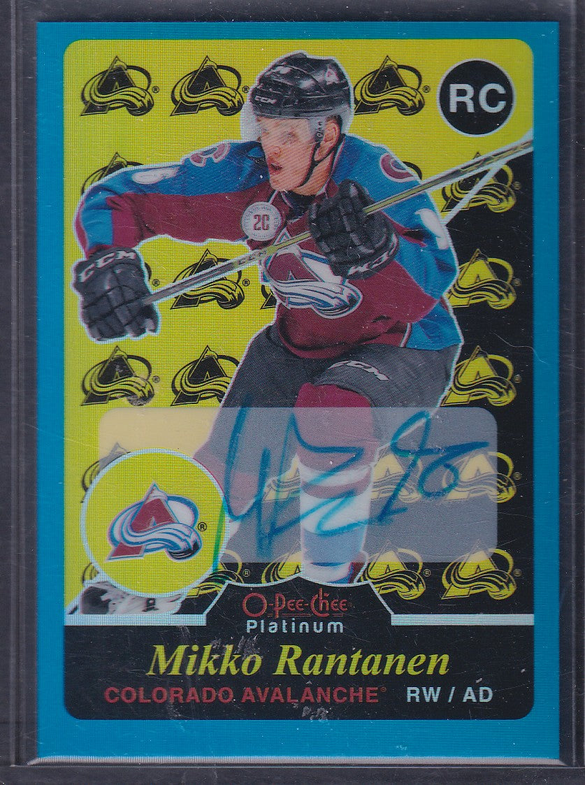 MIKKO RANTANEN - 2015 O-Pee-Chee Platinum Rookie BLUE RAINBOW Auto #R88